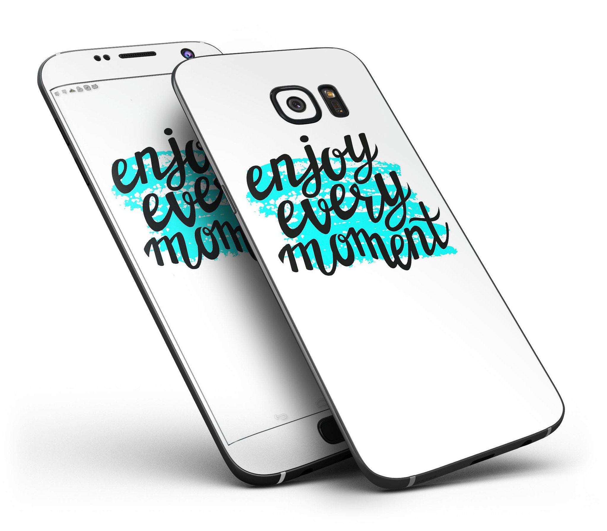 Full Body Skin-Kit for Samsung Galaxy S7 and S7 Edge, showcasing ultra-gloss and soft-matte finishes.